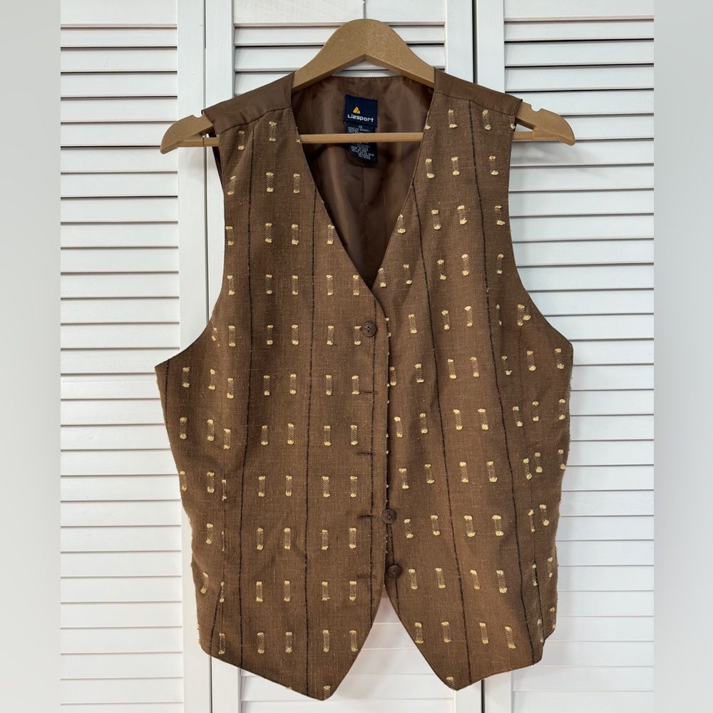 Vintage textured brown vest